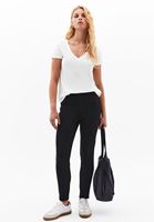 Women Cream Soft Touch V-neck Tshirt