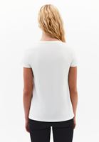 Women Cream Soft Touch V-neck Tshirt