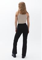 Women Black High Rise Bootcut Pants