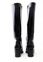 Women Black Vegan Leather Long Boots