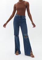 Women Blue High Rise Straight Fit Denim Pants