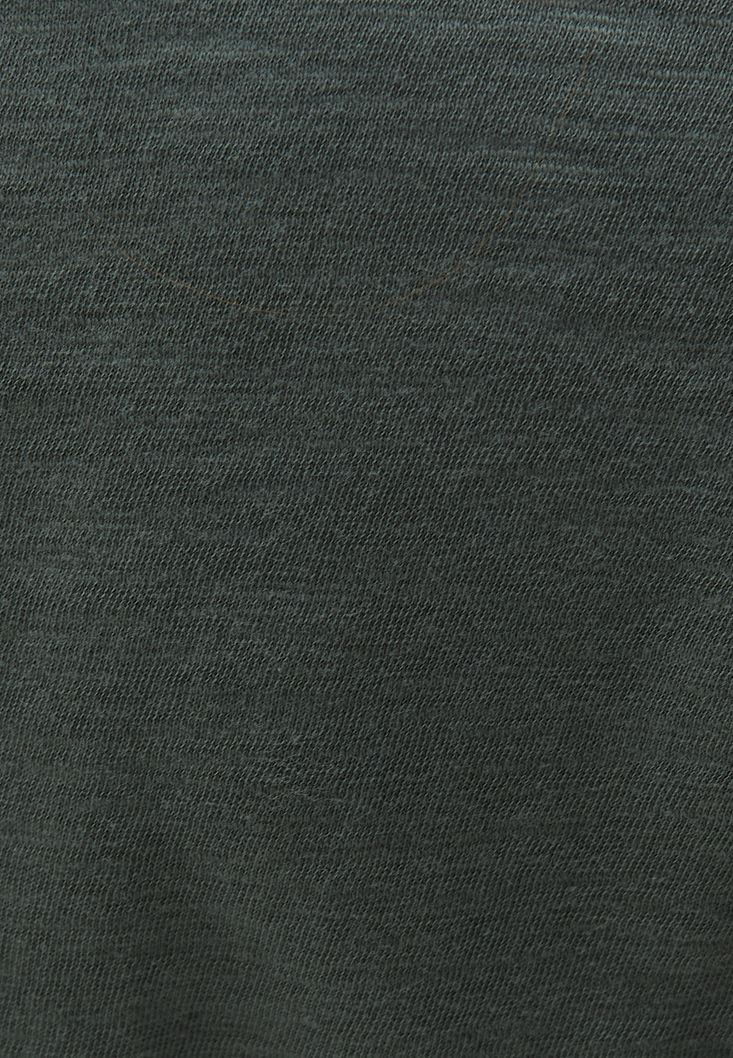 Women Green V-Neck Oversize Tshirt