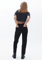 Women Black High Waist Denim Pants