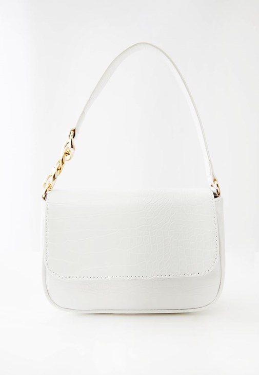 White Textured Bag with Strap Online Shopping | OXXOSHOP