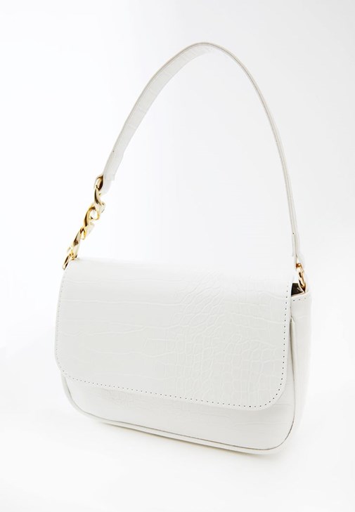 White Textured Bag with Strap Online Shopping | OXXOSHOP