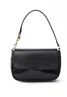 Women Black Strapped Bag with Chain Detail