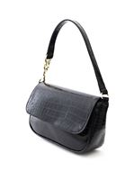 Women Black Strapped Bag with Chain Detail