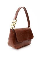 Women Brown Strapped Bag with Chain Detail