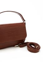 Women Brown Strapped Bag with Chain Detail