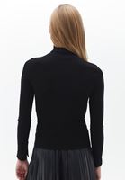 Women Black Turtleneck Knitwear Sweater