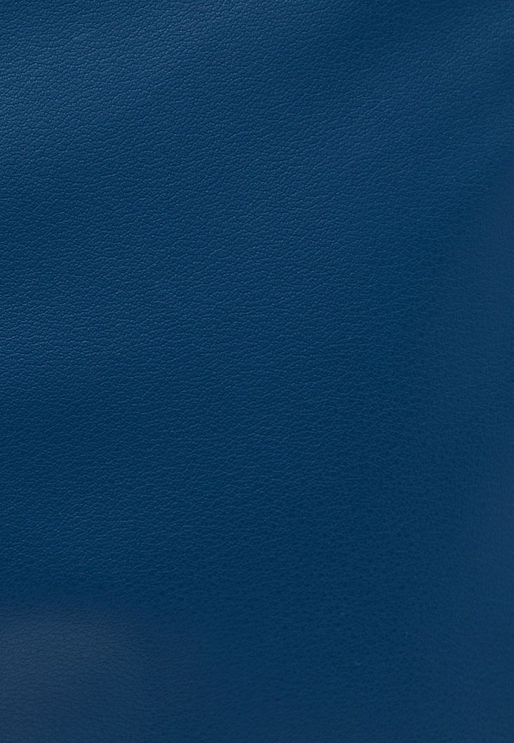 Women Blue Vegan Leather Shorts with Belt Detail
