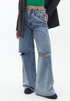 Women Blue High Rise Baggy Fit Pants