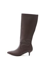 Women Brown Vegan Leather Long Boots