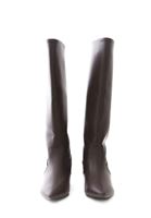 Women Brown Vegan Leather Long Boots