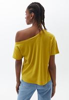 Women Yellow Tshirt with Collar Detail