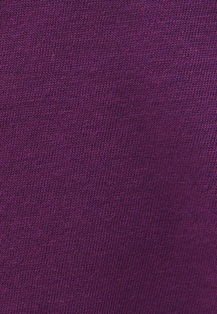Women Purple Tshirt with Collar Detail