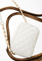 Women White Quilted Shoulder Bag