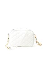 Women White Quilted Shoulder Bag