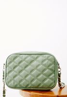 Women Green Quilted Shoulder Bag