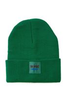 Women Green Beanie with Statement