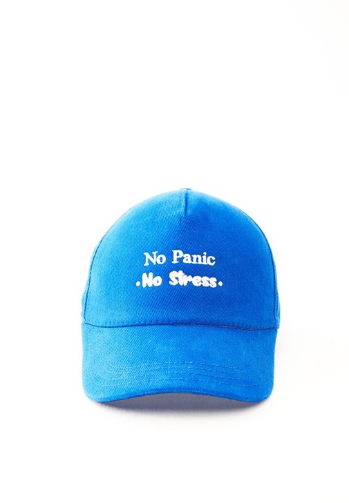 Blue Cotton Cap with Statement Online Shopping | OXXOSHOP