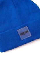 Women Blue Beanie with Statement