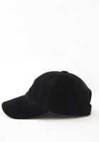 Women Black Suede Cap
