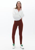 Women Brown High Rise Seamless Leggings