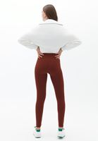 Women Brown High Rise Seamless Leggings