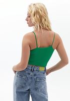 Women Green Seamless Crop Top