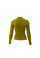 Women Green Cotton Tshirt with Cutout Detail