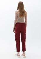 Women Bordeaux Ultra High Rise Carrot Fit Pants