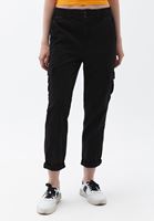 Women Black Ultra High Rise Carrot Fit Pants