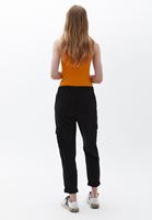 Women Black Ultra High Rise Carrot Fit Pants