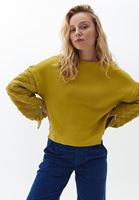 Bayan Yeşil Pamuklu Oversize Sweatshirt