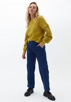 Bayan Yeşil Pamuklu Oversize Sweatshirt