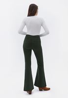 Women Green Ultra High Waisted Flared Pants