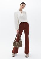 Women Brown Ultra High Waisted Flared Pants