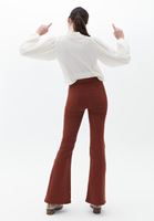 Women Brown Ultra High Waisted Flared Pants