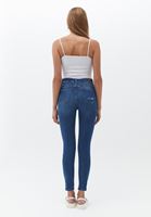 Women Blue Ultra High Rise Denim Pants