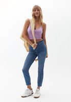 Women Blue Ultra High Rise Denim Pants