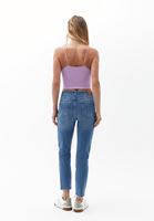 Women Blue Ultra High Rise Denim Pants