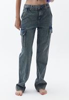 Women Blue Low Rise Baggy Pants