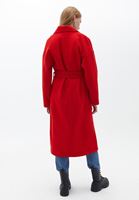 Women Red Tied Up Oversize Coat