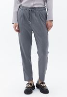 Women Grey Pleated carrot fit pants