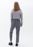 Women Grey Pleated carrot fit pants