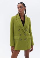 Women Green Boyfriend Blazer