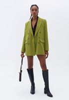 Women Green Boyfriend Blazer