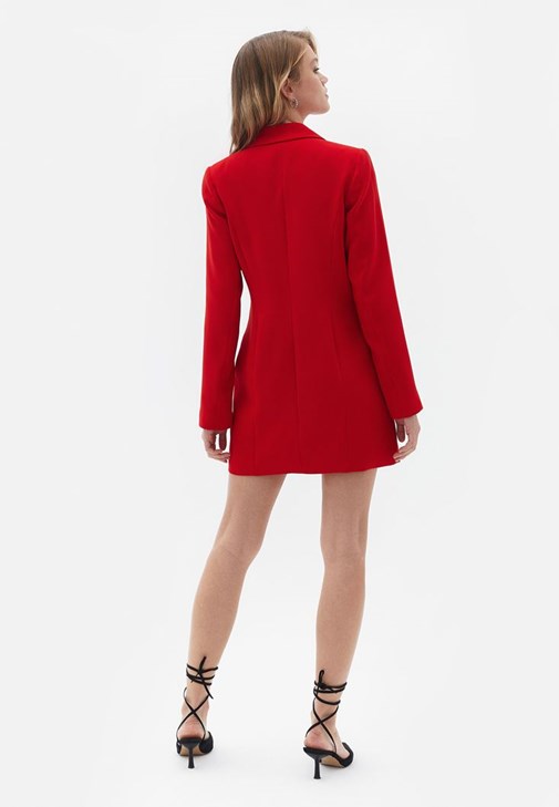 Blazer Elbise ve Kaban Kombini