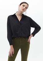 Women Black Oversize Poplin Shirt